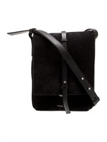 Michael Kors Black Suede Lasercut Crossbody Bag