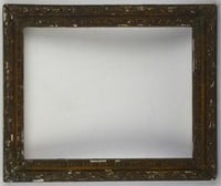 ANTIQUE CARVED AND GILT PAINTING FRAME