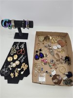 Assorted costume jewelry- mostly earrings