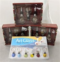 Holiday Bottle Toppers (9pc) & Wine Glass Charms