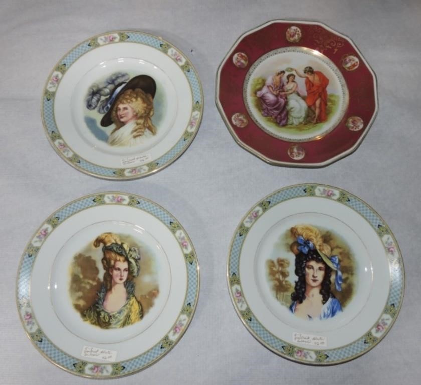 Lot of 4 portriat plates