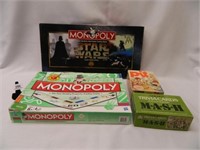 Monopoly-StarWars; Monopoly-Original; Mash Trivia;