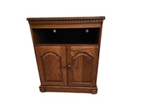 Swivel Television Stand with Cabinet and Books