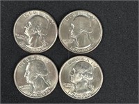 Four bicentennial Washington, quarters