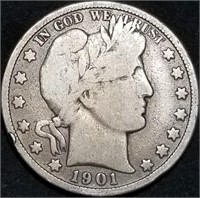 1901-O Barber Silver Half Dollar from Set