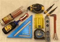 Mixed Lot Including Level & Measuring Tape