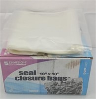 Seal closure bags 10"x10" approx 250