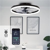 STERREN 20'' Modern Low Profile Ceiling Fan with