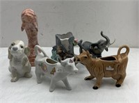 Animal figures - granito dolphin/ elephant / cow