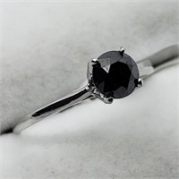 $900 10K Black Diamond Ring HK27-14