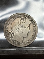 1915-S Barber Half -90% Silver Bullion Coin