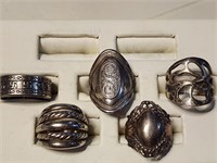 5- Sterling Silver Rings