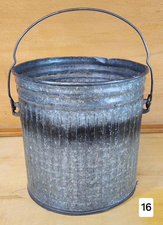 Vintage Galvantized Metal Pail