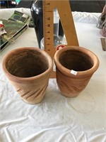 Pair of terra cotta planters