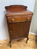 Antique cabinet. With key. 20” x 13” x 39” high.