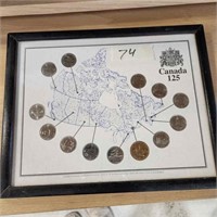 Canada 125 year coin plaque