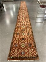 30ft Traditional Turkish Wool Runner Rug