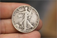 1945 Walking Liberty Silver Half Dollar