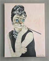 Audrey Hepburn Cat by Coco de Paris