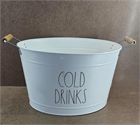 RAE DUNN "Cold Drinks" Party Tin Drink Bucket