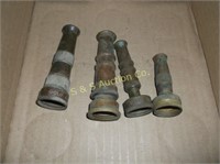 4 brass hose nozzles