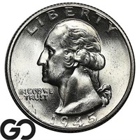 1945-S Washington Quarter, Gem BU+ Bid: 50