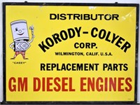 KORODY-COLYER REPLACEMENT PARTS ADVERTISING SIGN