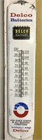DELCO BATTERIES ADVERTISING THERMOMETER