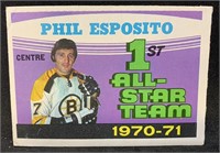 1971 OPC #253 Phil Esposito All Star 1ST Team Card