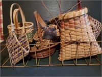 Wire Basket and Small Baskets