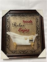 SOAK RELAX ENJOY BATHROOM PICTURE