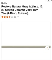 Restore Natural Gray Ceramic Jolly Trim Tile