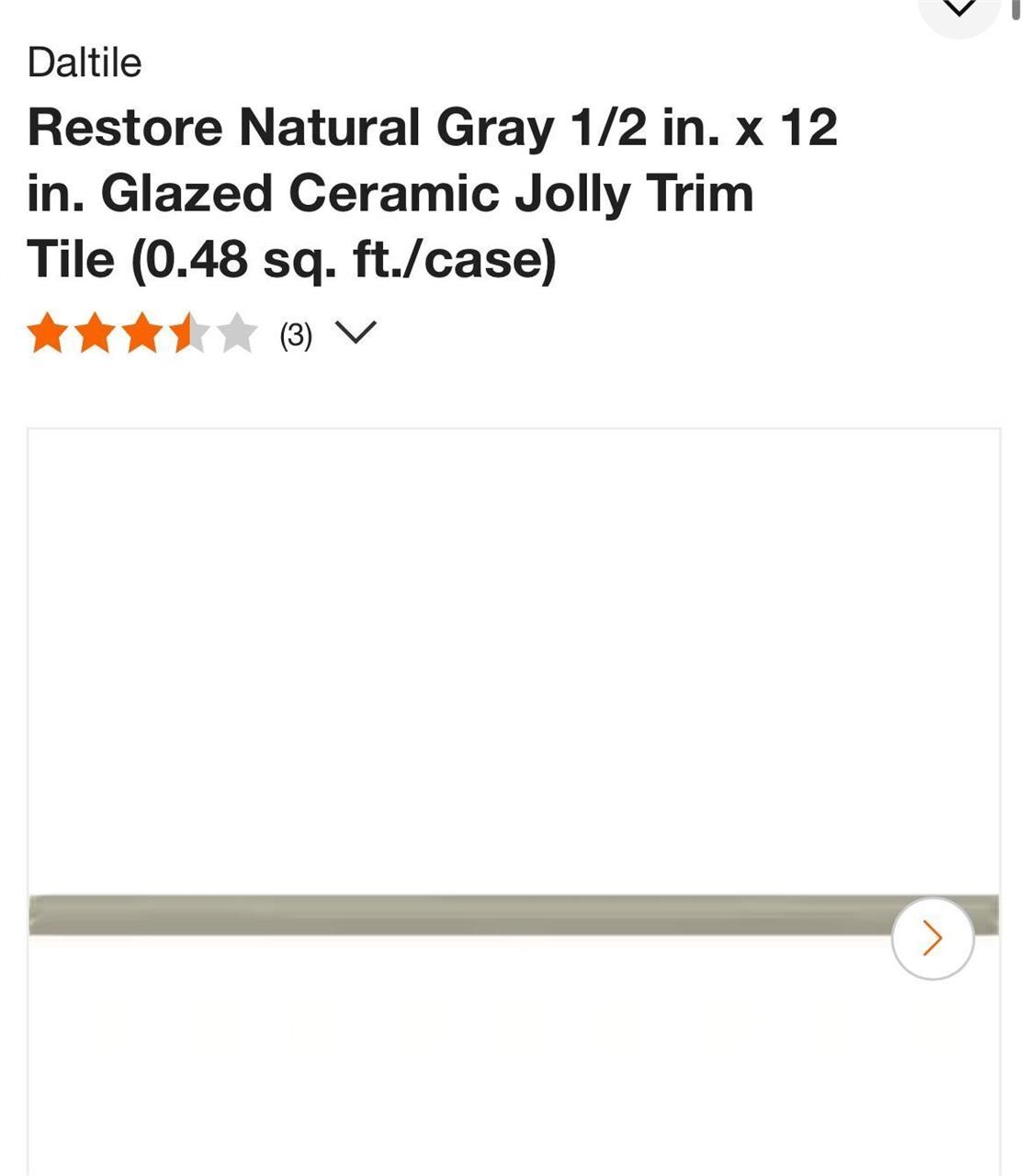 Restore Natural Gray Ceramic Jolly Trim Tile