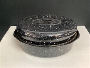 Vintage Enamel Ware Roaster Pan
