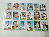 Qty 18 1965 Baseball Cards Topps