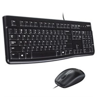 Logitech MK120 Desktop Keyboard and Mouse, Black