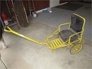 EARLY METAL CHILD'S PULL CART