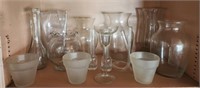 Estate lot of misc glass vases pots and more