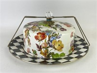 Mackenzie Childs Cake Plate - "Courtly Check"