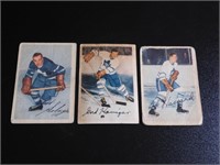 3 1953 54 Parkhurst Hockey Cards Toronto