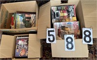2 boxes of train magazines