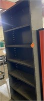 Steel shelving for storage shop or garage grey