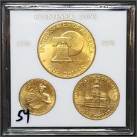 Gold Plated 1976 Bicentennial Set in Case