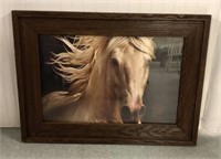 Horse Print in Wood Frame