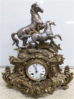 CAST BRAS DECORATIVE MANTLE CLOCK