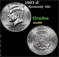 1997-d Kennedy Half Dollar 50c Grades GEM+ Unc