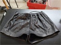 Saint Laurent Paris leather shorts