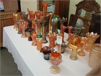 39 Carnival glass vases sold choice, A-LL.