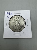 1942-S Walking Liberty Silver Half Dollar