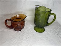 Vintage Indiana glass water pitchers